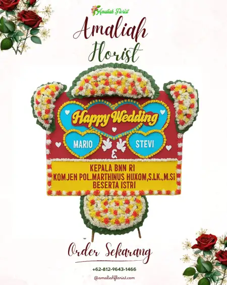 Papan Bunga Pernikahan Sungaiaur